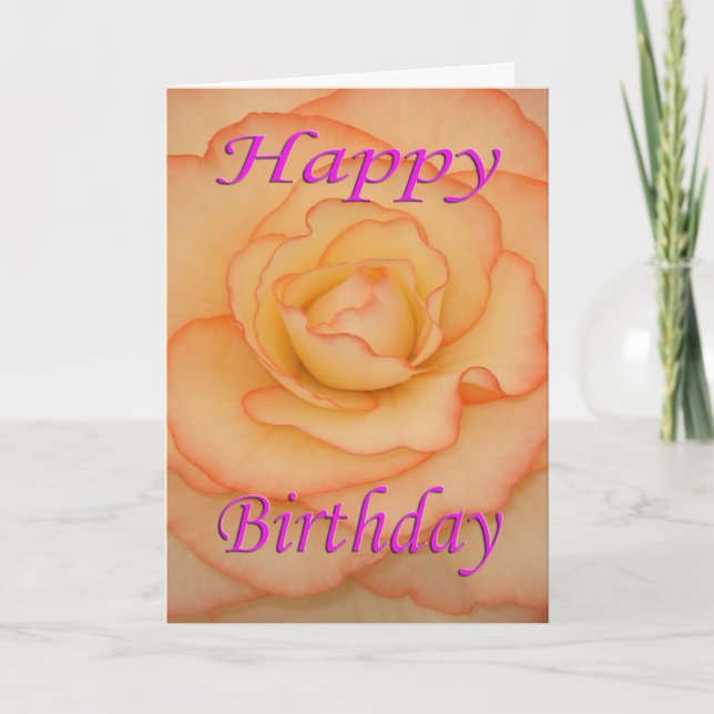 Happy Birthday Blume Karte (Vorderseite)