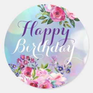 Happy Birthday Blume Stickers
