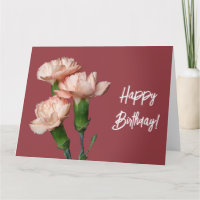 Happy Birthday Blush Rosa Carnation hübsch Blüte