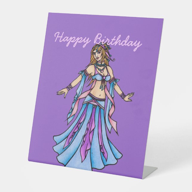 Happy Birthday Bly Dancer Sockelschild (Vorderseite)