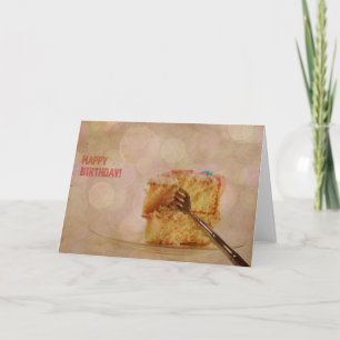 Happy Birthday Bokeh Cake Karte