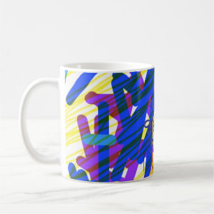 Happy Birthday Bold Abstrakt Confetti Tasse