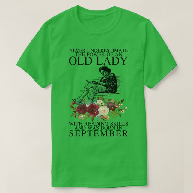 Happy Birthday Book Lover Nerd Geboren im Septembe T-Shirt (Design vorne)