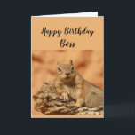 Happy Birthday Boss Funny Squirrel Relax Karte<br><div class="desc">Innenansicht: Und Sie wissen,  dass Sie auf Ihrem Geburtstag einfach nur entspannen und kühlen sollen,  oder?</div>