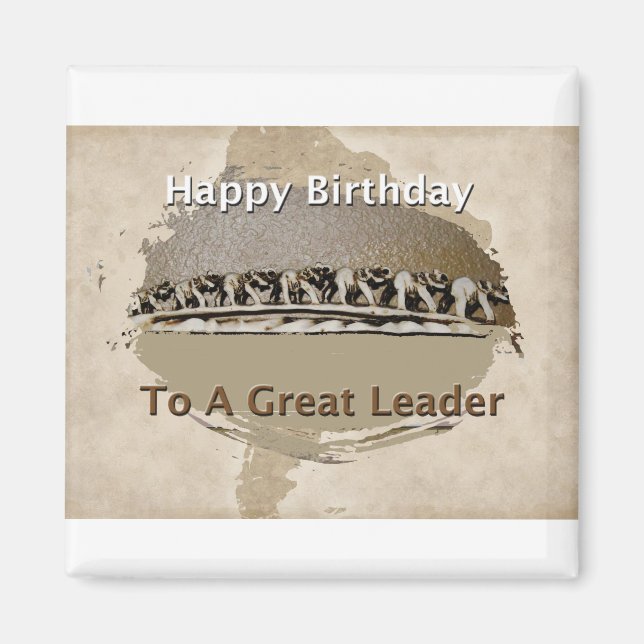 Happy Birthday Boss Magnet (Vorne)