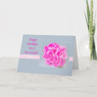 Happy Birthday Boss Pink Peony Card