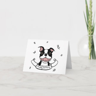 Happy Birthday Boston Terrier Dog Card Karte