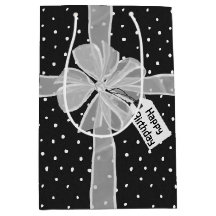 Happy Birthday Bow auf Polka Dots