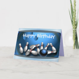 Happy Birthday Bowling Karte