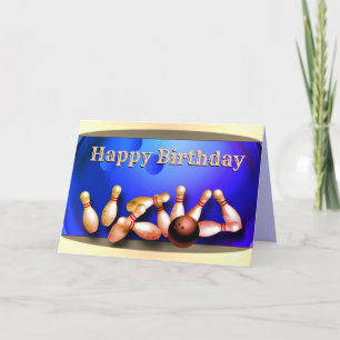 Happy Birthday Bowling Karte