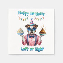 Happy Birthday Boxer Links oder richtige Leckerei