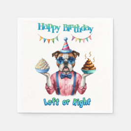 Happy Birthday Boxer Links oder richtige Leckerei Serviette