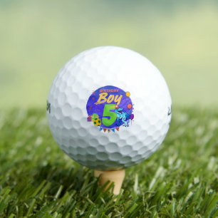 Happy Birthday Boy 5. Geburtstag Dinosaurier Golfball