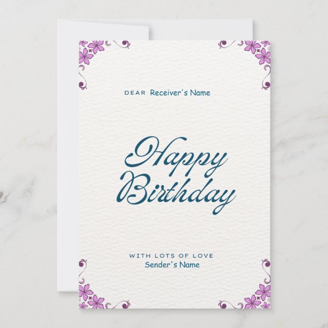 Happy Birthday Brauch Feiertagskarte (Vorderseite)