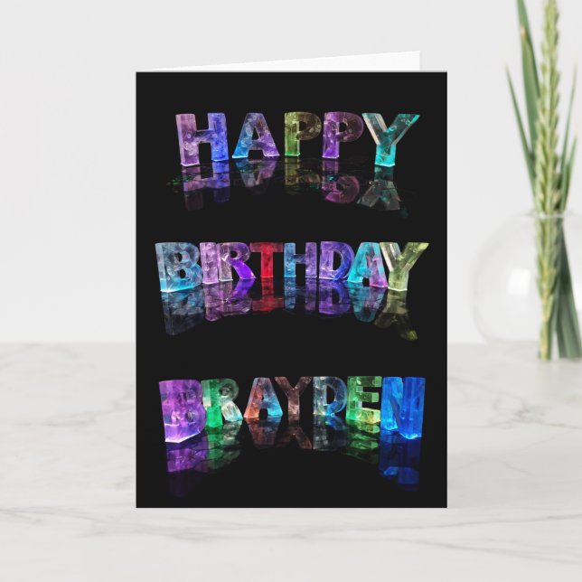 Happy Birthday Brayden Card Karte (Vorderseite)