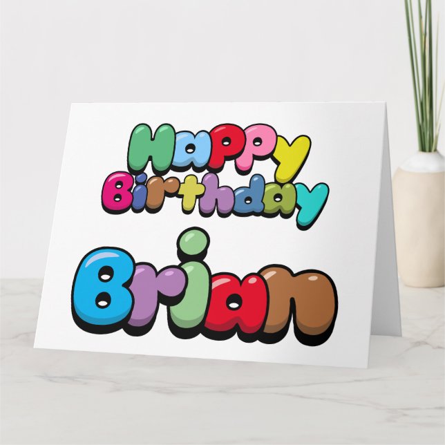 Happy Birthday Brian Karte (Vorderseite)