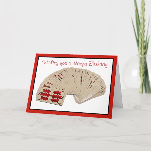 Happy Birthday Bridge Card spielen Karten Poker (Vorderseite)