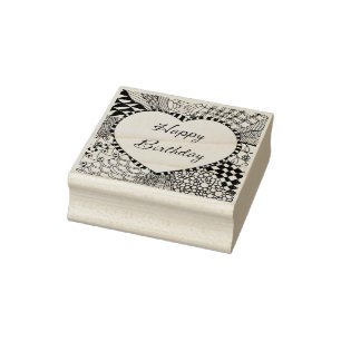 Happy Birthday Briefmarke Gummistempel