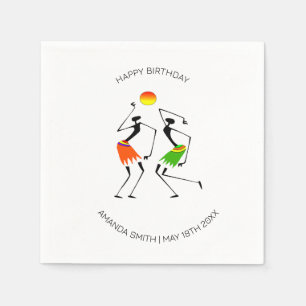 Happy Birthday Bright Sun Dance Serviette