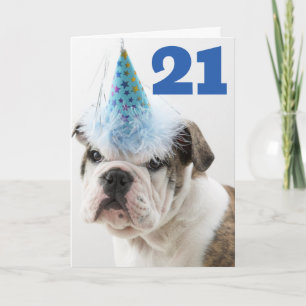 Happy Birthday British Bulldog Puppy Karte