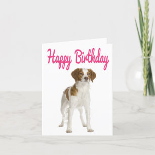 Happy Birthday Brittany Spaniel Puppy Dog Card Karte