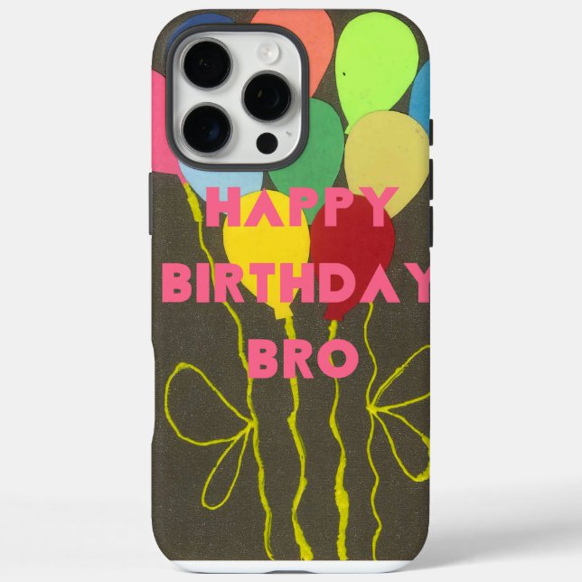Happy Birthday Bro Art Design Case-Mate iPhone Hülle (Rückseite)