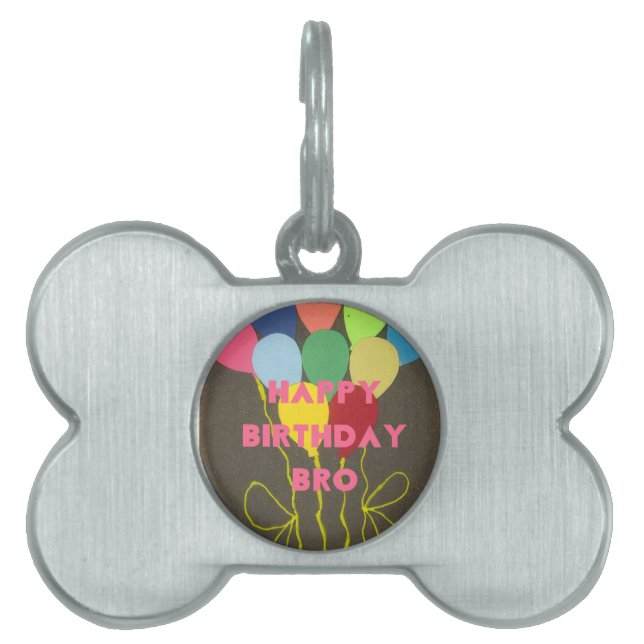 Happy Birthday Bro Art Print Tiermarke (Vorderseite)
