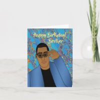 Happy Birthday Brother African American Card
