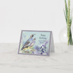 Happy Birthday Brother California Quail Bird  Karte<br><div class="desc">Happy Birthday Brother mit Aquarell California Quail Couple Birds</div>