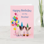 Happy Birthday Brother Funny Dogs Getting Old Karte<br><div class="desc">Happy Birthday Brother hope your birthday makes you happier than these guys.  Fun Birthday for a brother with a sense of humor</div>