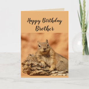 Happy Birthday Brother Funny Squirrel Spaß Karte
