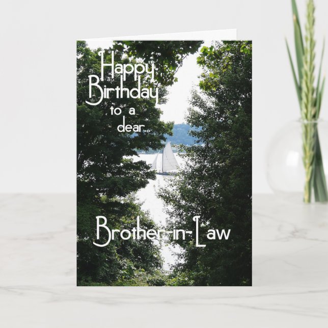 Happy Birthday Brother-in-Law/Segelboot Karte (Vorderseite)