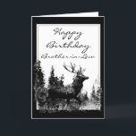 Happy Birthday Brother-in-Law Vintage Stag, Deer Karte<br><div class="desc">Happy Birthday Brother-in-Law  Vintage Stag,  Deer Animal,  Wildlife,  Nature</div>