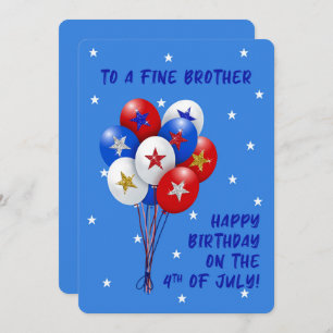 Happy Birthday Brother Juli Patriotic Balloons