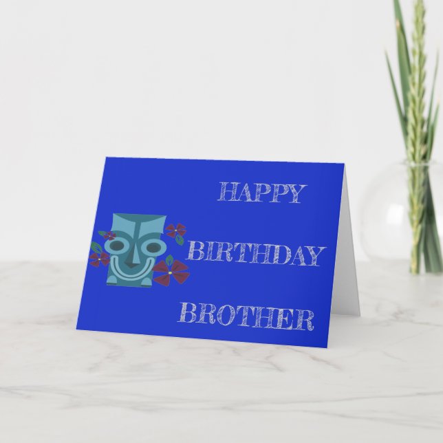 Happy Birthday Brother Karte (Vorderseite)