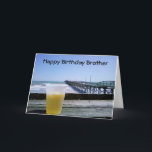 Happy Birthday Brother Karte<br><div class="desc">Sage deinem Bruder mit dieser coolen Karte Glück zum Geburtstag. Und bitte nehmen Sie sich die Zeit, um meine ganze Linie hier bei Zazzle zu Karo zu nehmen. VIELEN DANK.</div>