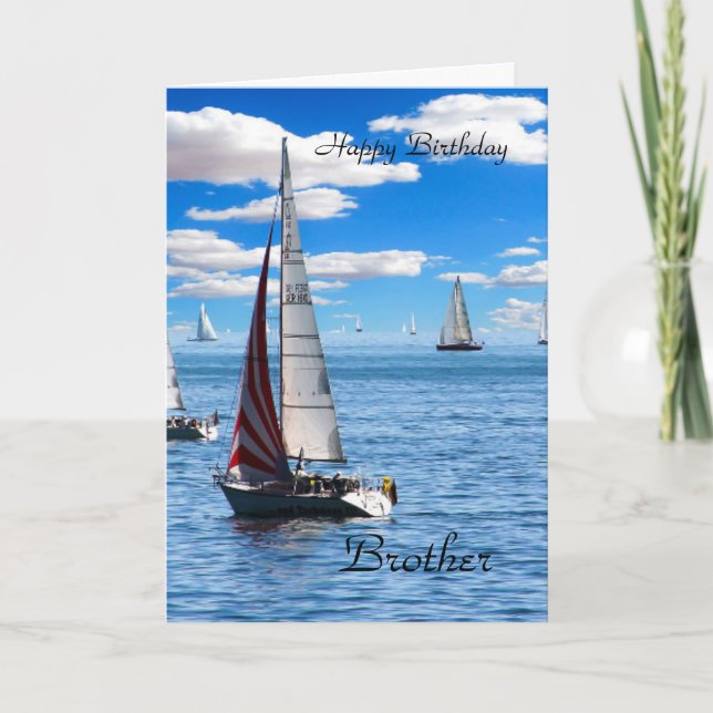 Happy Birthday Brother Karte (Vorderseite)