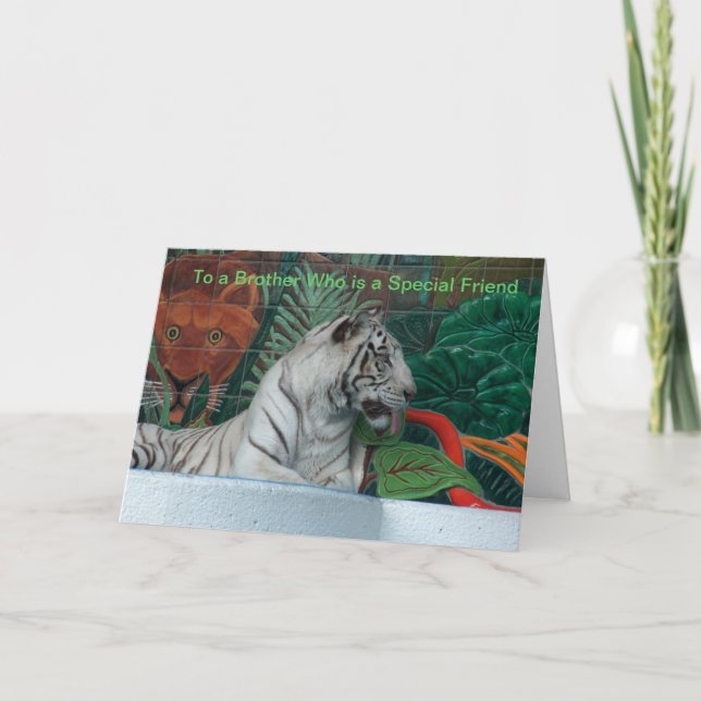 Happy Birthday Brother Karte (Vorderseite)