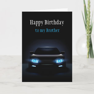 Happy Birthday Brother New Car spannende Karte