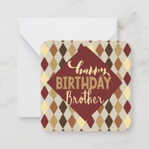 Happy Birthday Brother Note Card Mitteilungskarte