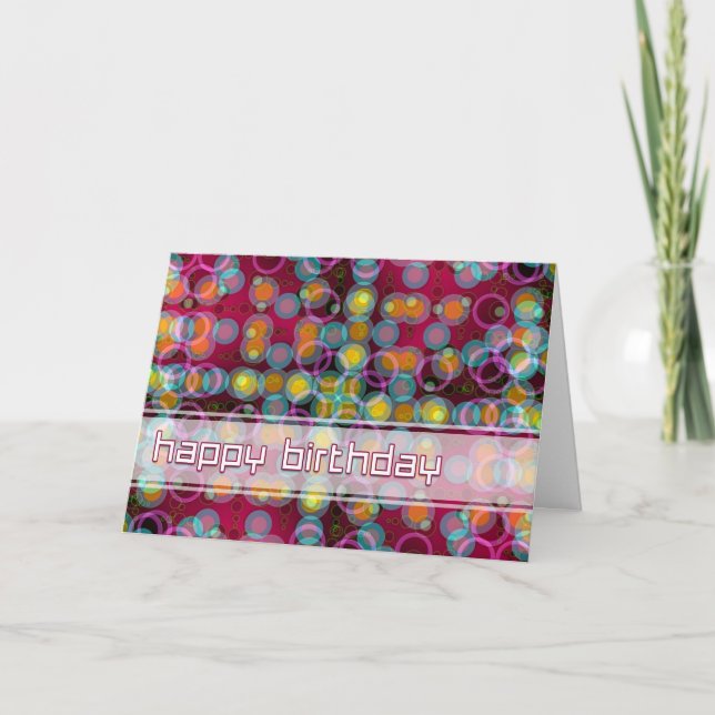 Happy Birthday Bubbles Card Karte (Vorderseite)