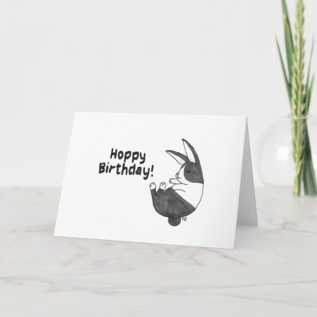 Happy Birthday Buddy Hoppy Birthday Card Dankeskarte (Vorderseite)