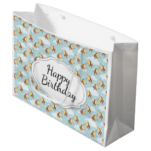 Happy Birthday Bumble Bee Große Geschenktüte