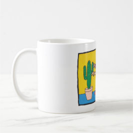 Happy Birthday bunting, 2 cacti, Ihr Name Kaffeetasse