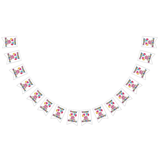 Happy Birthday Bunting Banner (Alle)
