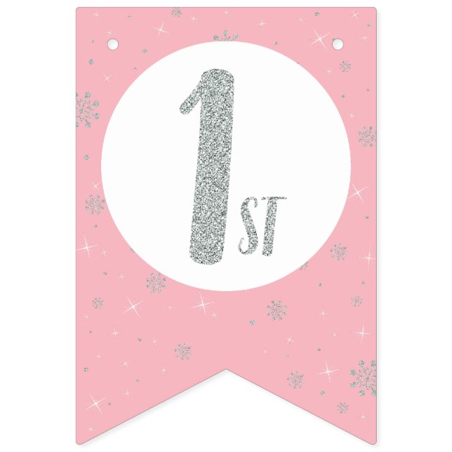 Happy Birthday Bunting Flags - Mädchen zum Geburts Wimpelkette (Siebte Fahne)