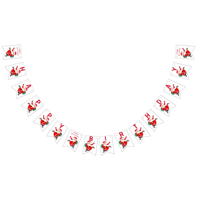 Happy Birthday Bunting Flags Weihnachtsgeschenk Wimpelkette (Alle)