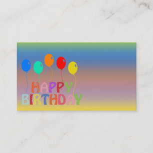 Happy Birthday Business Card Visitenkarte