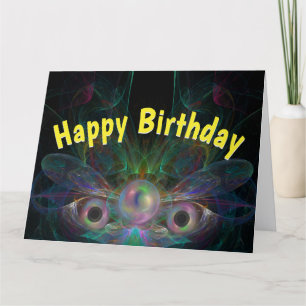 Happy Birthday Butterfly Angel BIG Card Karte