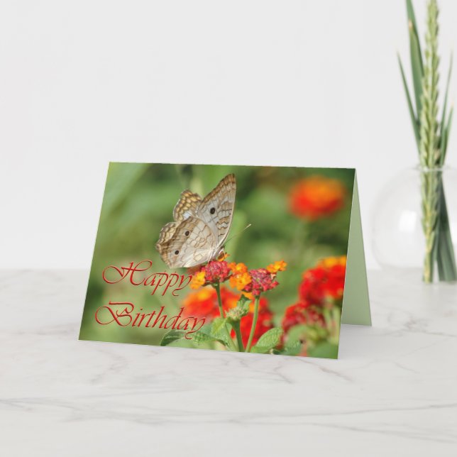 Happy Birthday Butterfly Card Karte (Vorderseite)